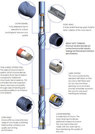 Baril de noyau triple de tube pour le système triple conventionnel de câble de tube témoin de dénoyautage de trou profond d'huile