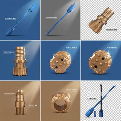 qualité Buttons à marteaux DTH multifonctionnels 152mm QL60 Haute pression d'air pour l'exploitation minière usine
